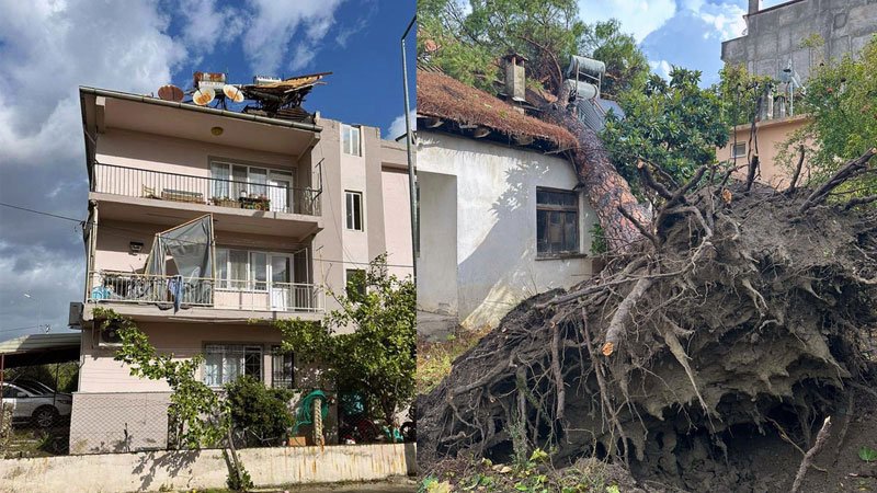 Dalaman’da Hortum Tahribata Yol Açtı