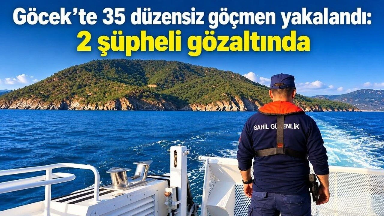 Göcek’te 35 Düzensiz Göçmen Yakalandı: 2 Şüpheli Gözaltında